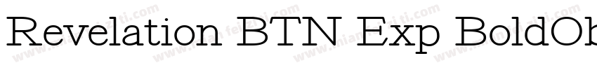 Revelation BTN Exp BoldOblique字体转换